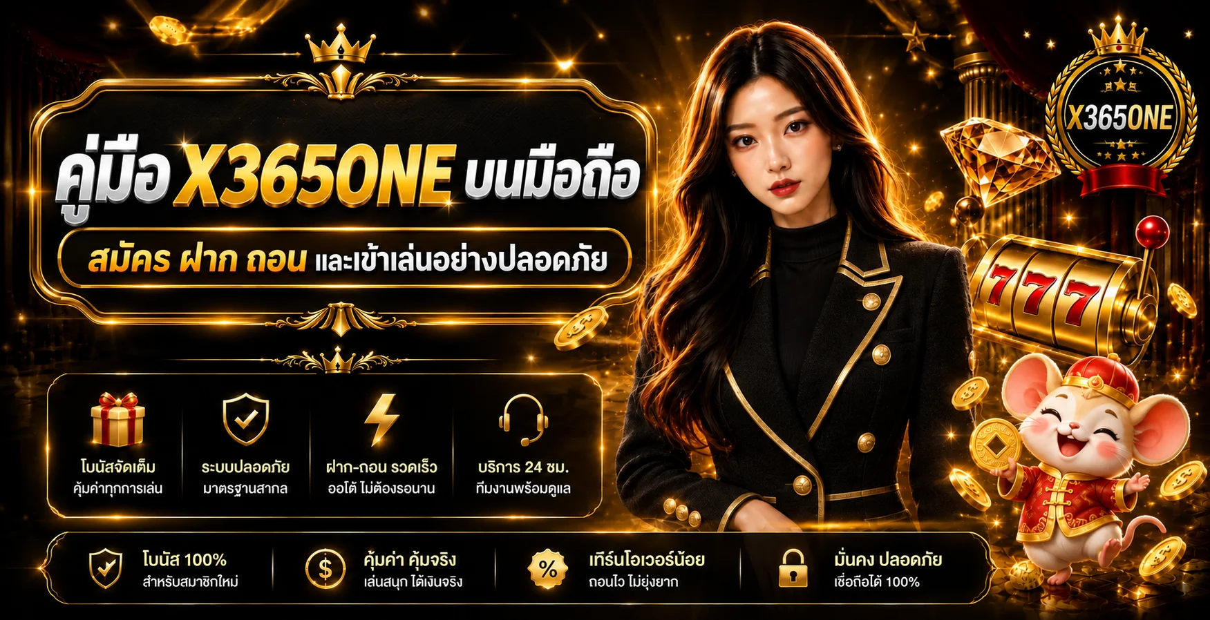X365ONE คู่มือมือถือ สมัคร ฝาก ถอน และเข้าเล่น